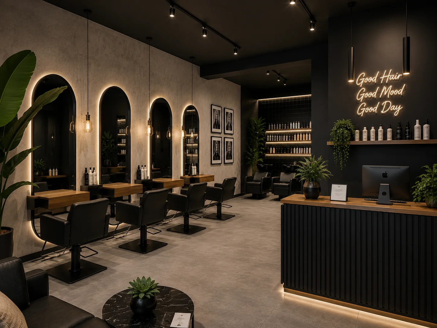 Photo: the salon interior